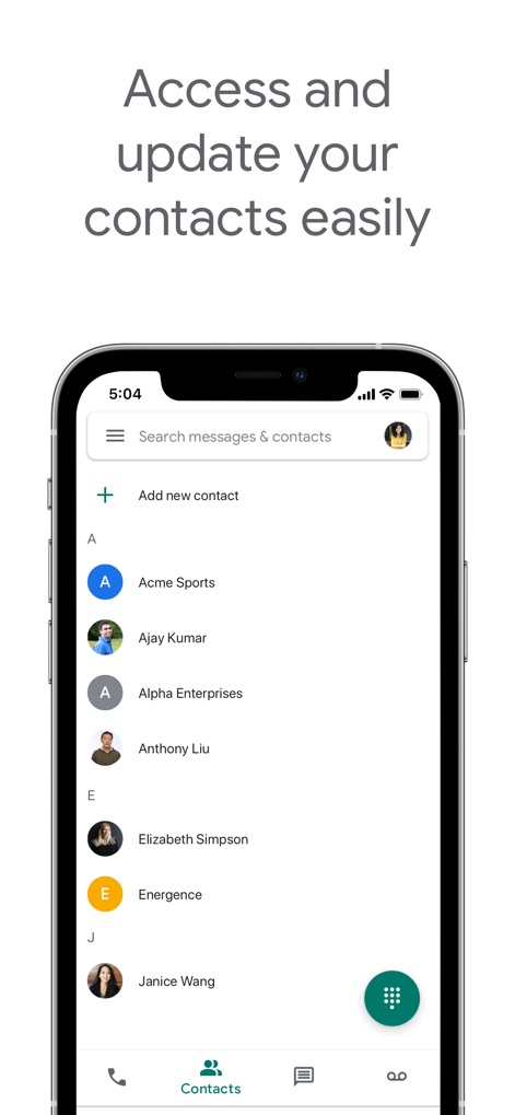 Google Voice - Agenda Organizada