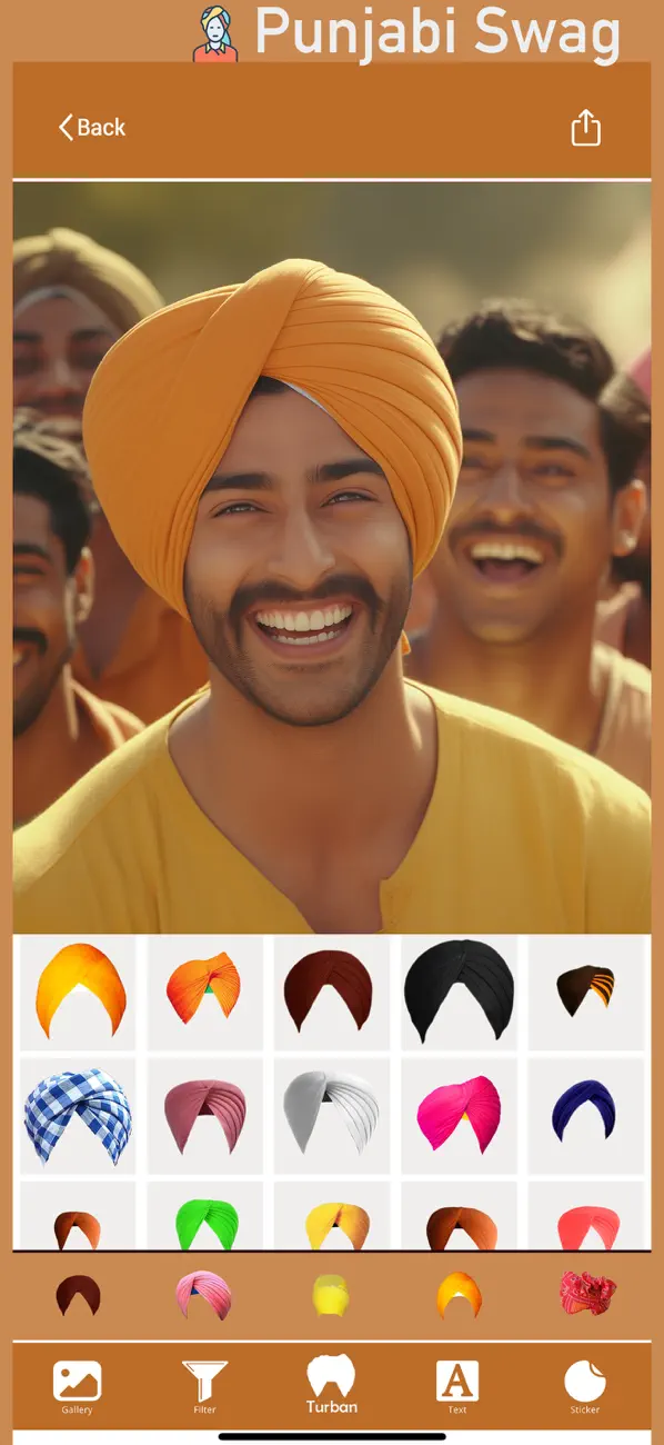 Screenshot #1 pour Punjabi Swag Cam: Turban Pride