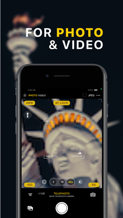 xZoom Cam - PRO Camera iPhone screenshot 10 - Photo & Video app