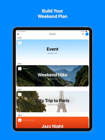 Weekendly - Event Planner iPad screenshot