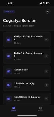 KPSS Coğrafya Sorular 2026 screenshot