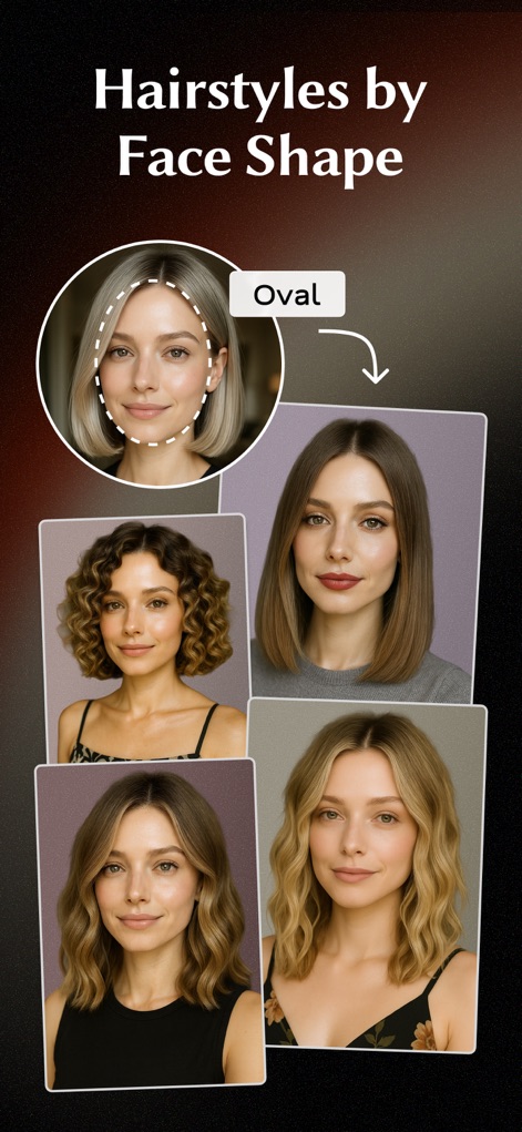 Glowify - AI Hairstyle Try On - Users can discover their ideal look with AI-powered face shape analysis and explore a variety of curated hairstyle recommendations tailored to their unique features.