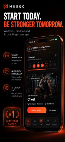 MUSQO: Workout & Calories iPhone screenshot
