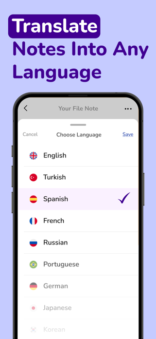 NoteBase: AI Notes, Transcribe Screenshot 8 of 9