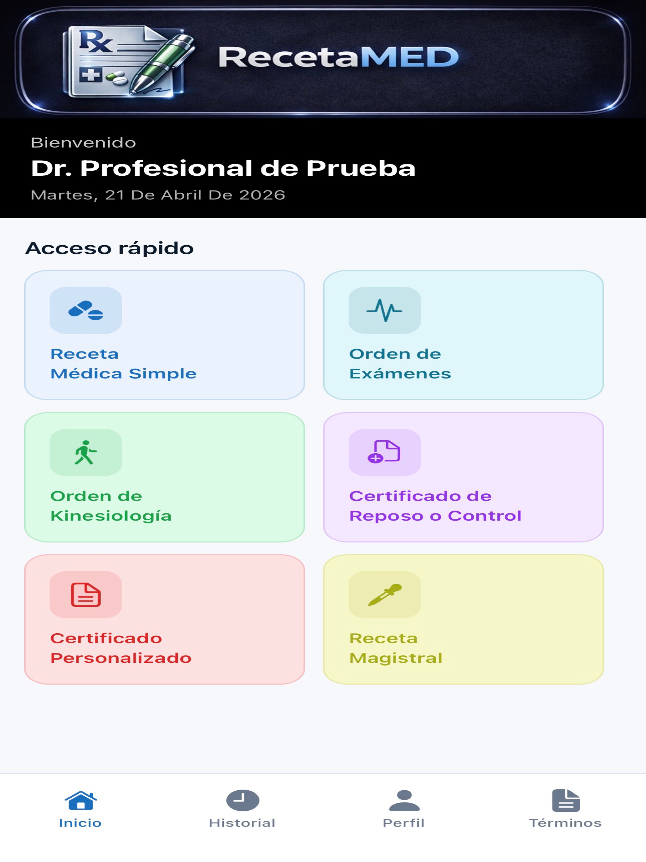 RecetaMED - Órdenes médicas