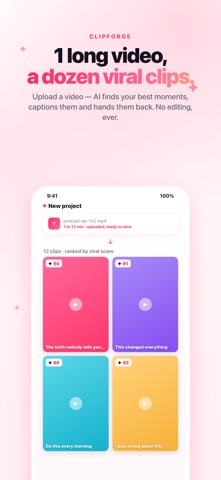 ClipForge: AI Viral Clips Screenshot 1 of 5