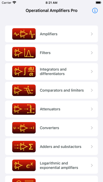 Screenshot #1 pour Operational Amplifiers Pro