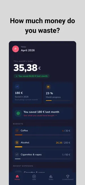 Kuply: Budget & Habit Tracker screenshot 1