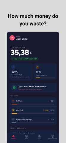 Kuply: Budget & Habit Tracker screenshot