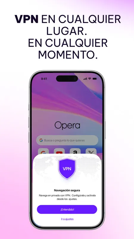 Opera Browser con VPN screenshot 3 of 8
