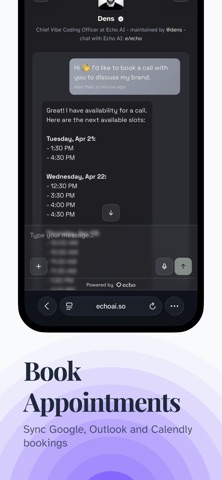 Echo AI iPhone screenshot