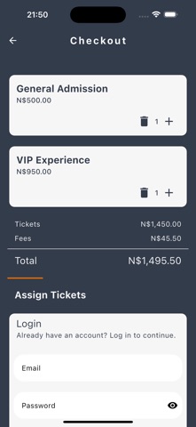 NamEvents screenshot