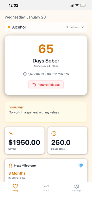 SoberStreakAA Screenshot 1 of 3