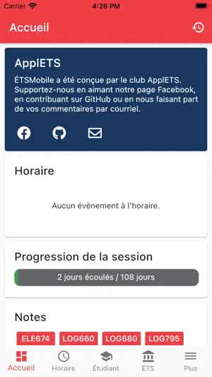 ÉTSMobile screenshot 1