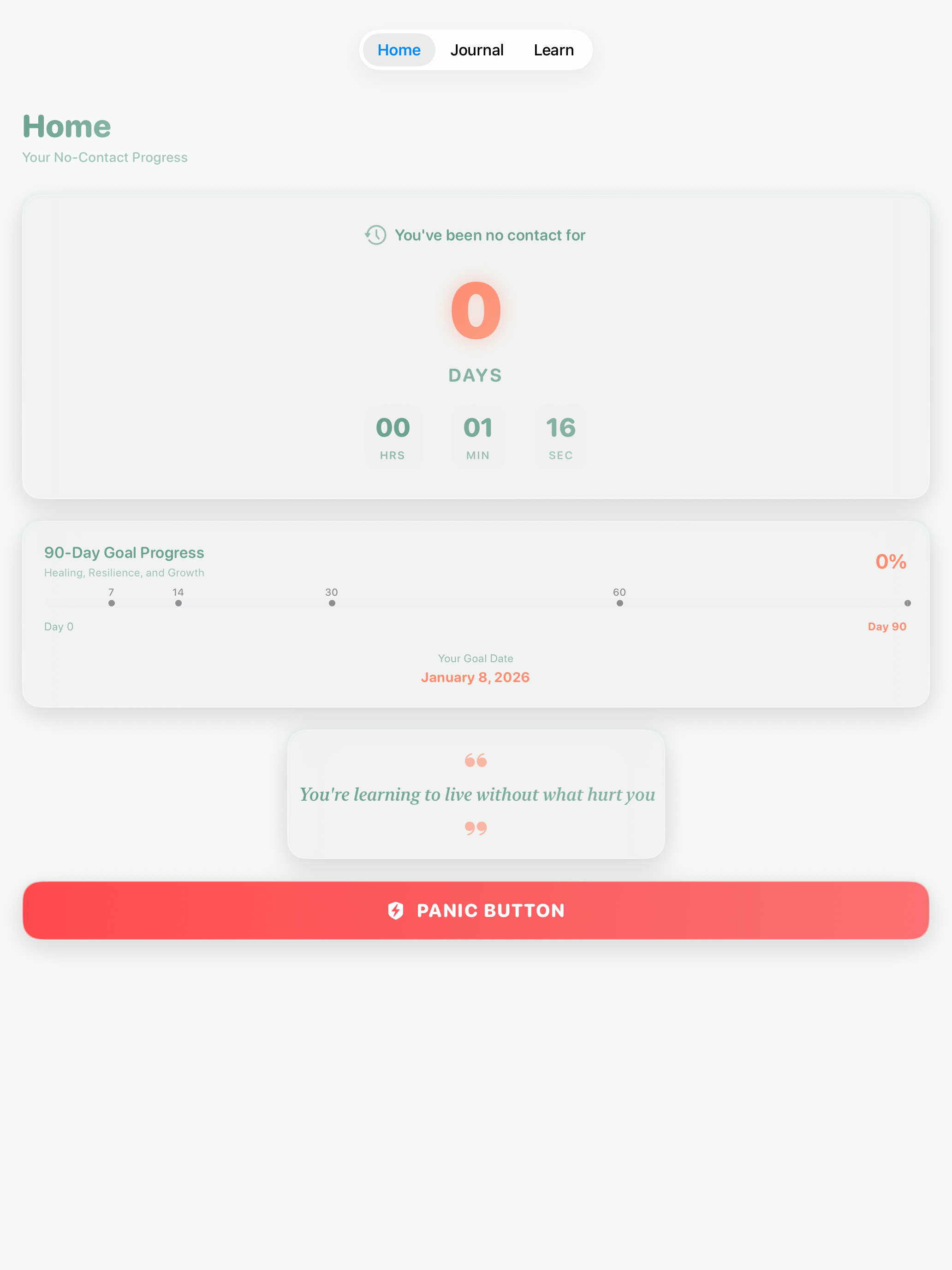 No Contact Tracker - BreakUp