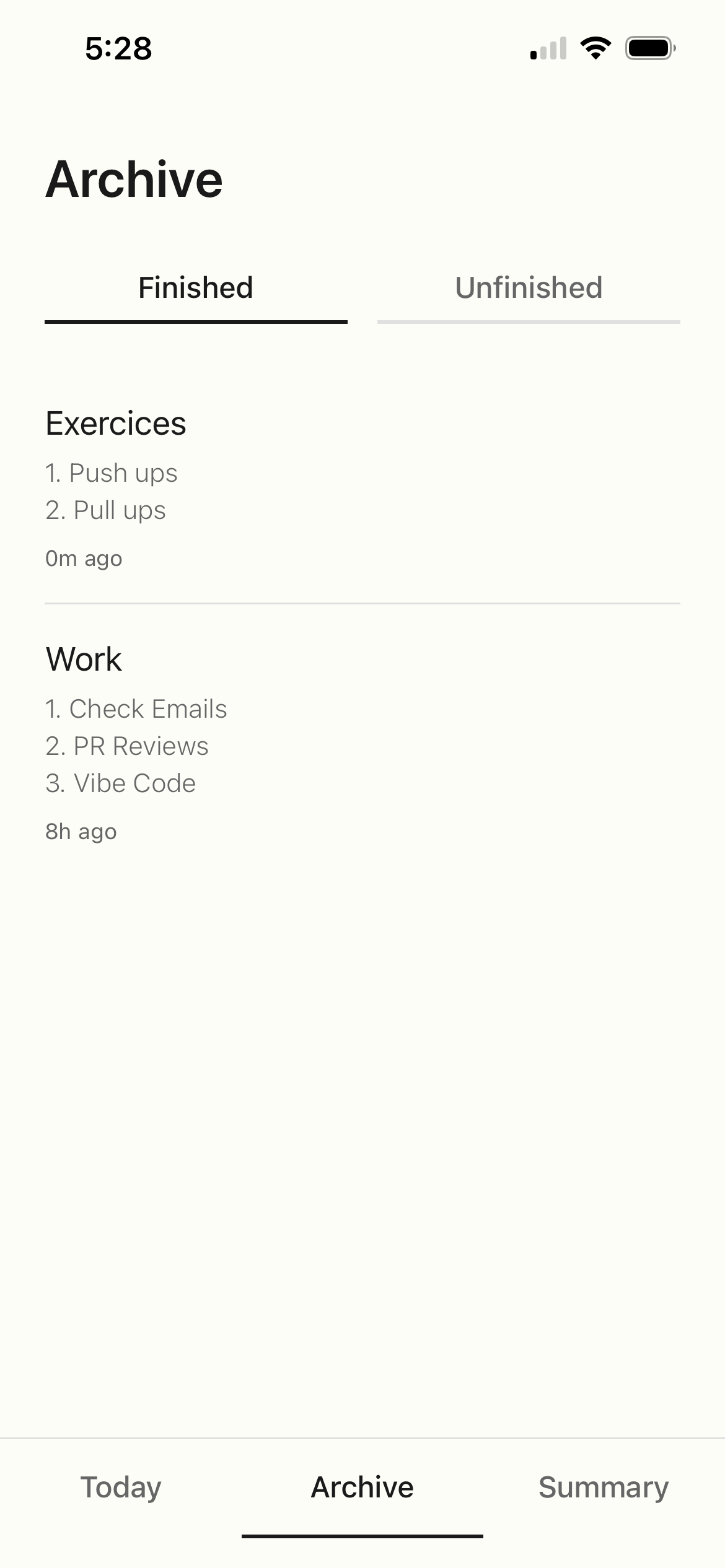 Simple ToDo: No more over-plan