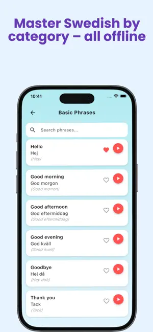 Swedish Phrasebook for Travel screenshot 3
