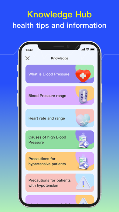 Pulse Record - BP & HR Monitor Screenshot