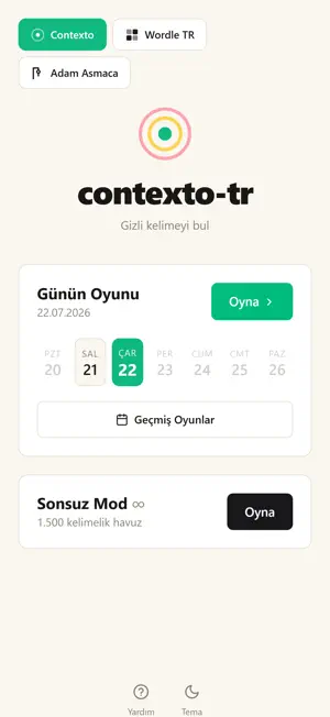 Contexto TR - Kelime Oyunu screenshot 1