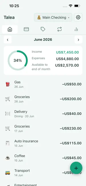 Talea - Budget Planner screenshot 1