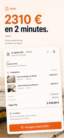 Brick - Chantier Artisan BTP iPhone screenshot