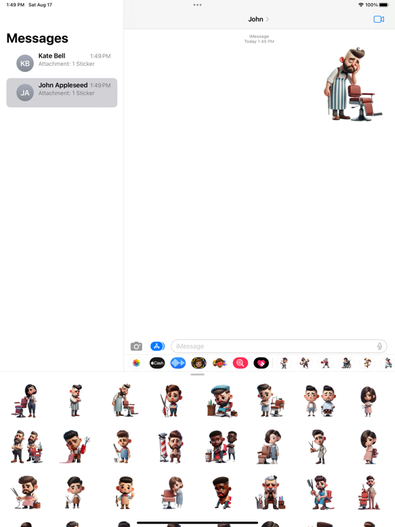 Screenshot #4 pour Sad Barber Stickers