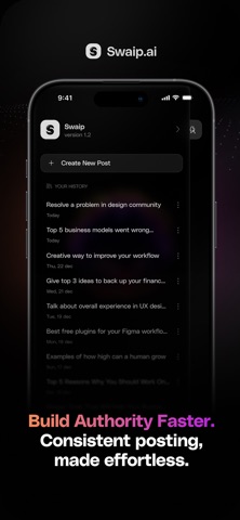 SWAIP: Voice to Carousel AI screenshot