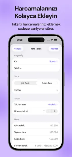 TaksitTakip - Tek Elden Yönet iPhone Ekran Görüntüsü 3