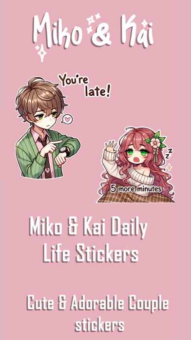 Screenshot #1 pour Miko and Kai, Love Stickers