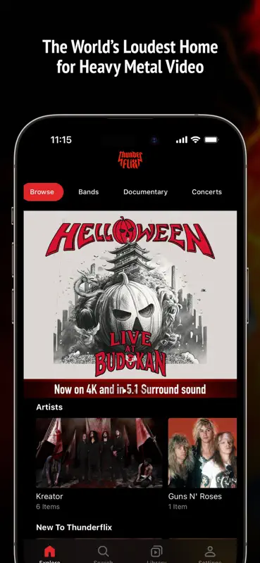 Thunderflix Metal Shows & Docs screenshot 1 of 4