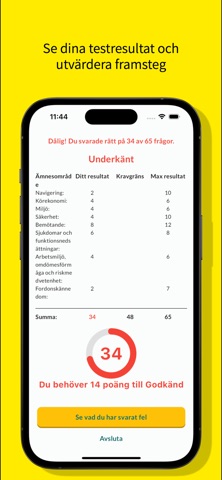 Taxi körkort screenshot