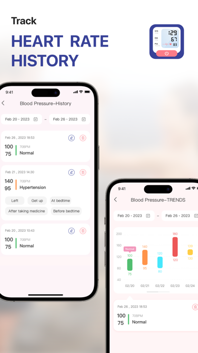 Blood Pressure Notes-reports Screenshot