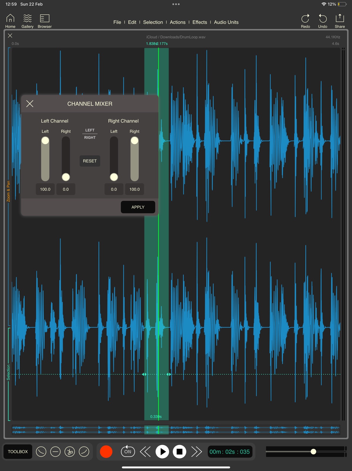 Wavebox Audio Editor ipad screenshot 4