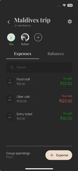 Splitz: Track & Split Expenses screenshot 2