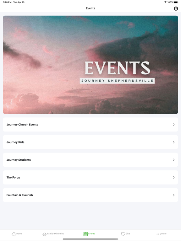 Journey Church Shepherdsville iPad screenshot 3 - Lifestyle app