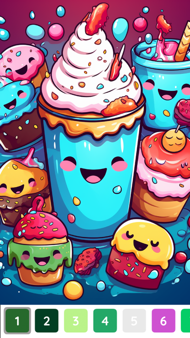 Coloring Cupcake By Number ! Screenshot
