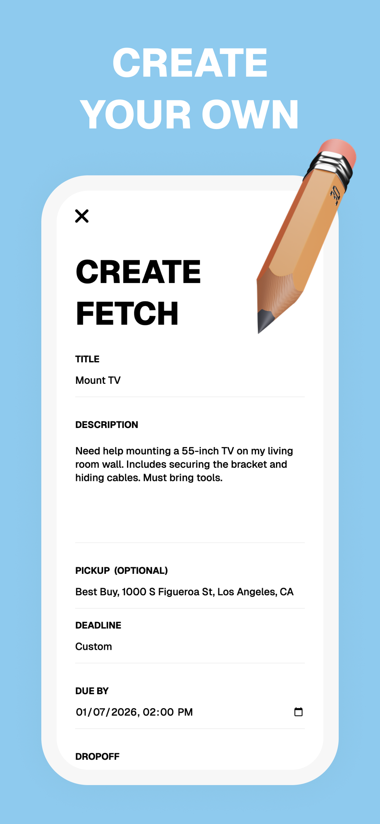 fetch. | delivery & services