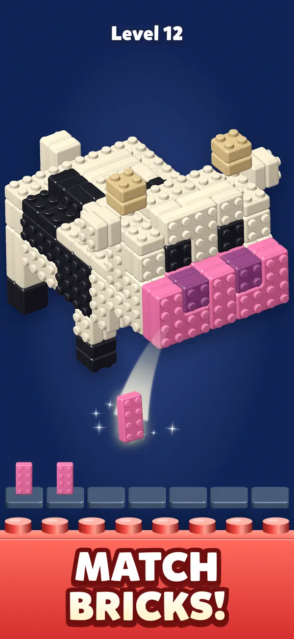Brickdom 3D: Color Block Match 游戏截图