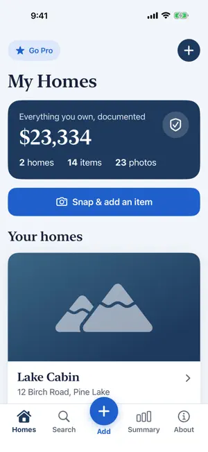 ClaimsReady — Home Inventory screenshot 1