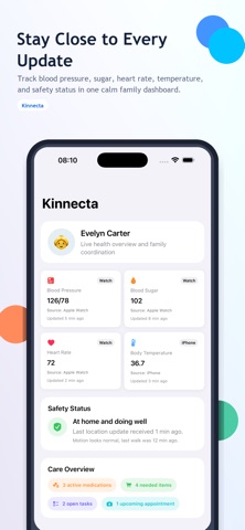 Kinnecta: Elderly Care & Meds screenshot