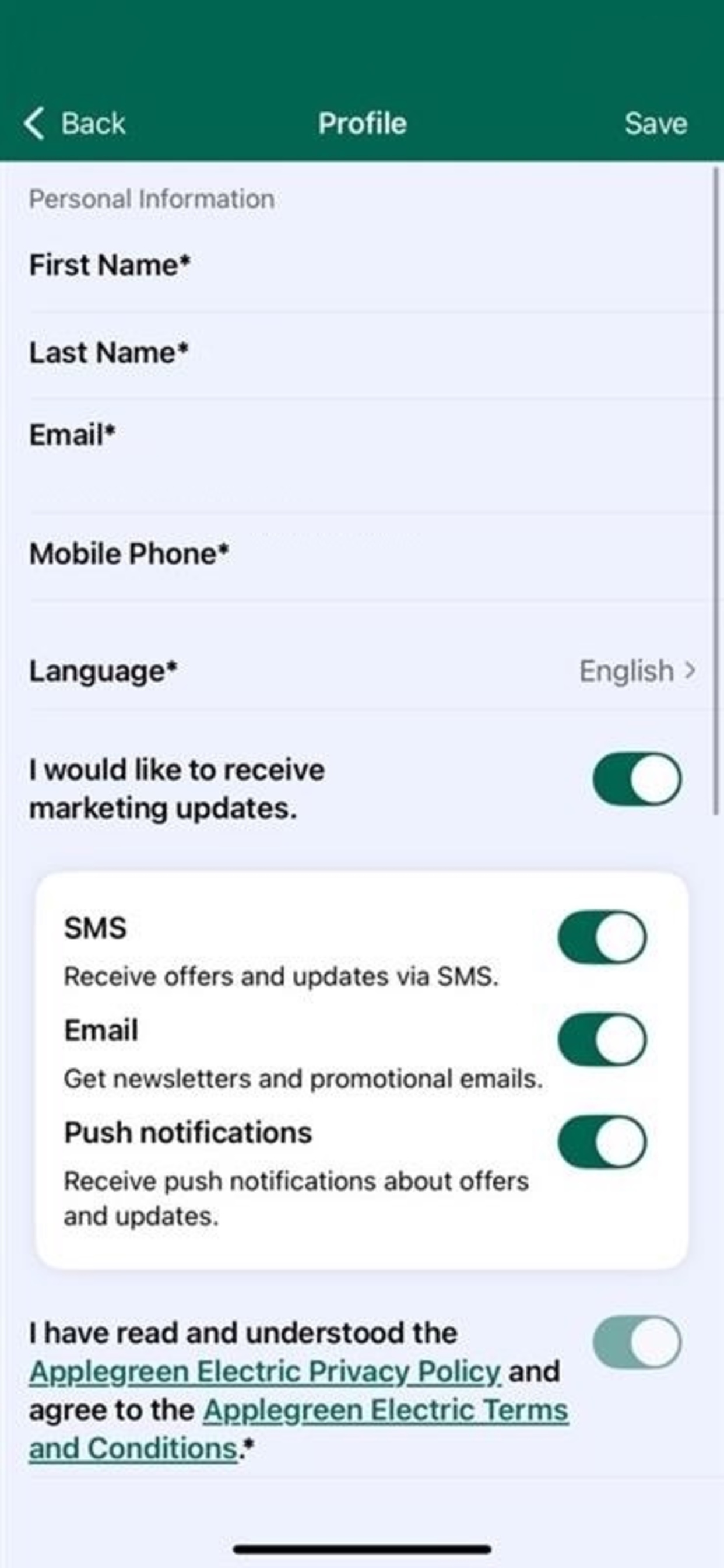 Applegreen Fast Charge US