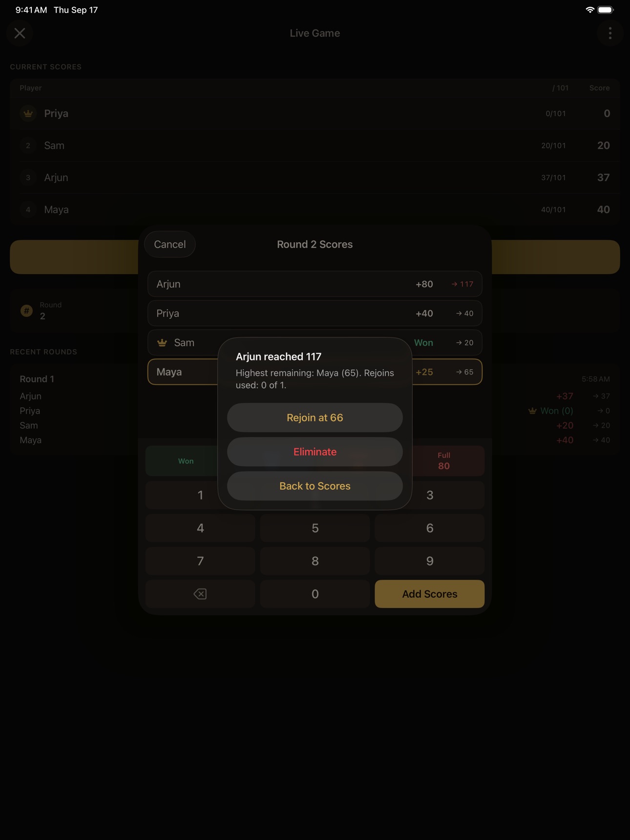 Screenshot 7 of Rummy Scorer by VLVD Works