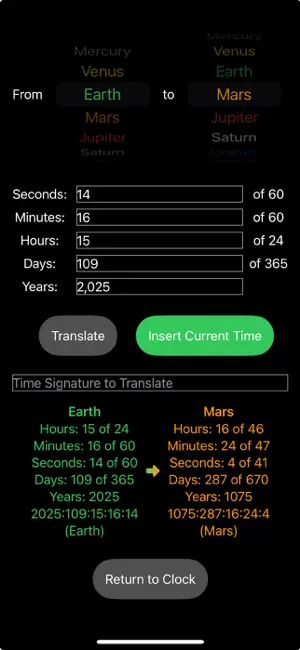 Solar System Clock screenshot 2