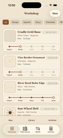 Warpweft Atelier iPhone screenshot