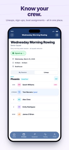 Rowbot App screenshot