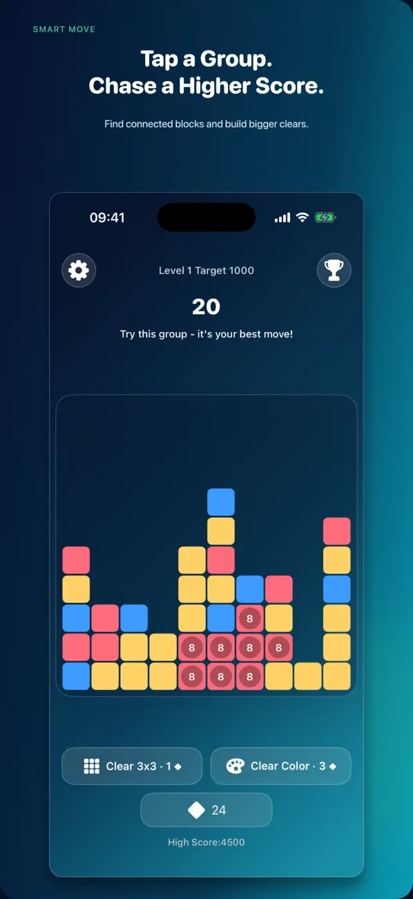 Screenshot #1 pour Pop Blocks: Tap & Relax Puzzle