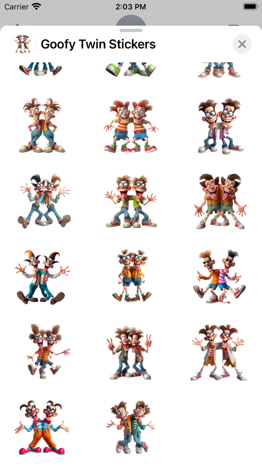 #3. Goofy Twin Stickers (iOS) Podle: Paul Scott