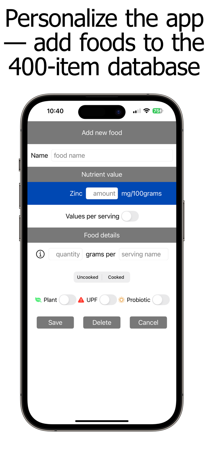 Zinc Counter and Tracker