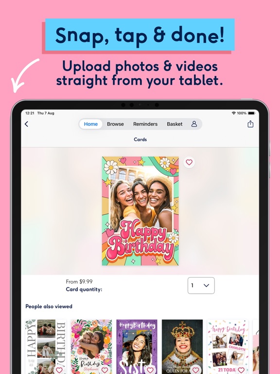 Moonpig: Birthday Cards iPad screenshot 2 - Shopping app