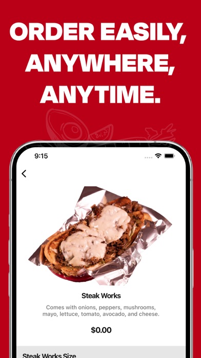Philly Steak Subs Ordering Screenshot